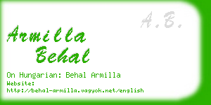 armilla behal business card